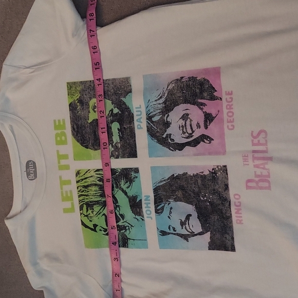🌴FINAL SALE Beatles Let it Be Tee Cream Medium - Picture 3 of 8